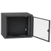IPCOM 9U 600x450 Шафа телекомунікаційна двері скло (чорна)