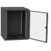 IPCOM 15U 600x600 Шафа телекомунікаційна двері скло (чорна)