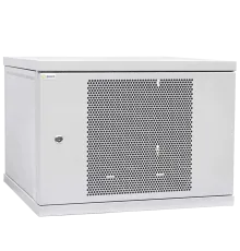 IPCOM 12U 600x600 Шафа телекомунікаційна двері перфорація (сіра)