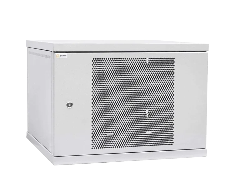 IPCOM 12U 600x600 Шафа телекомунікаційна двері перфорація (сіра)