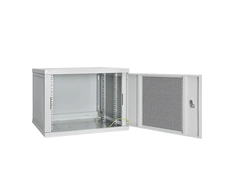 IPCOM 12U 600x600 Шафа телекомунікаційна двері перфорація (сіра)