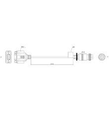 AE-MC9294-0.2(16M8A to DB15/F) Кабель