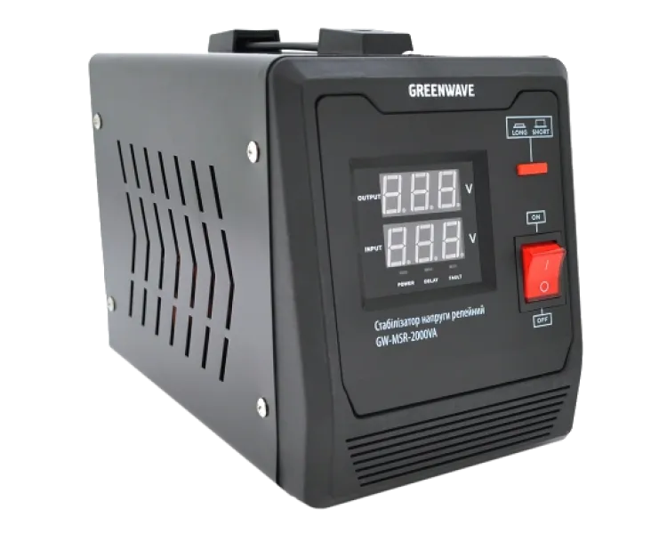 Green Wave Mauser 2000VA (1400Вт) Стабілізатор напруги релейний 1xShuko, DC140-260V, AC220±8%, BOX