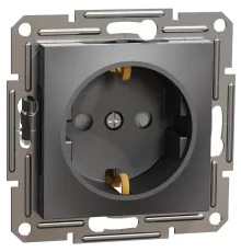 Schneider Electric Asfora EPH2900271 Розетка із заземленням та шторками антрацит