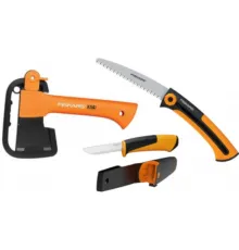 Fiskars XXS X5 1015617 1057912 Подарунковий набір (сокира + ніж + пила)