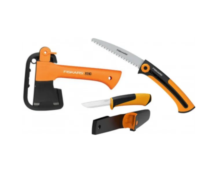 Fiskars XXS X5 1015617 1057912 Подарунковий набір (сокира + ніж + пила)