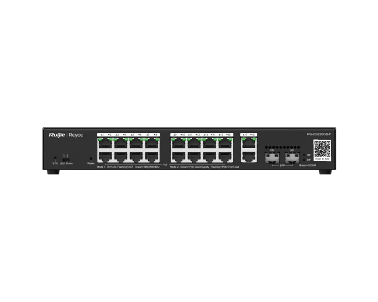 Ruijie Reyee RG-ES220GS-P POE Комутатор 20 портів керований