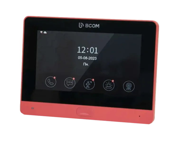 BCOM BD-760FHD/T Red Відеодомофон