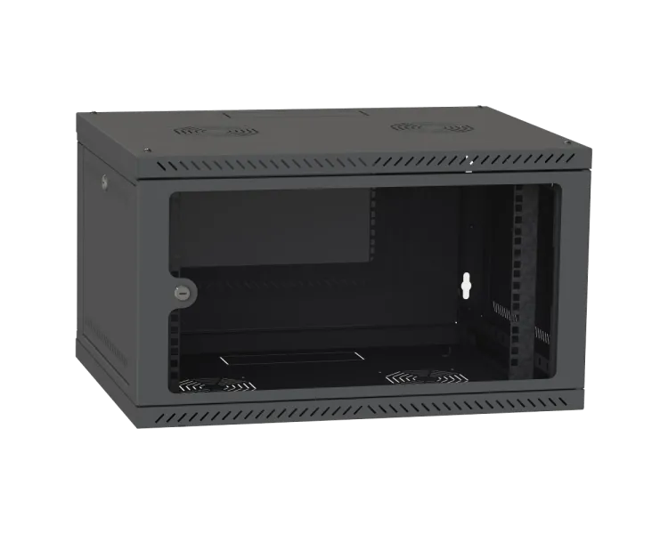 IPCOM СН-4U-060х035-ДС-9005 Шафа телекомунікаційна скло (RAL9005)