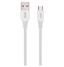 2E USB-A-MICROUSB, GLOW, 1M, WHITE (2E-CCAM-WH) Кабель