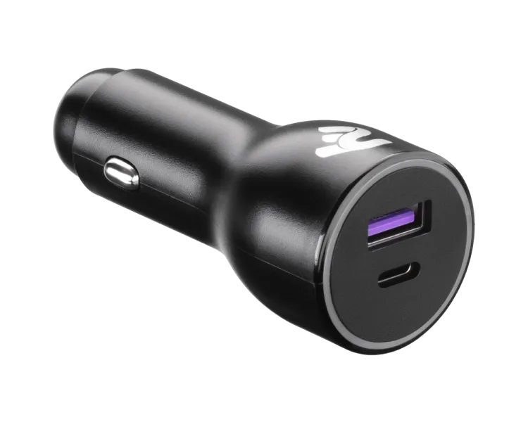 2E Dual USB Car Charger 38W USB-C Black (2E-ACR18PDQC-B) Зарядний пристрій автомобільний