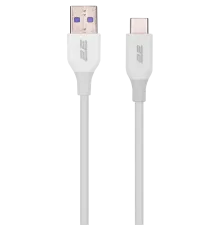 2E Type-C, Glow USB-A > USB-C Кабель заряджання/синхронізації 1м білий