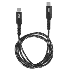 2E Type-C USB-C > USB-C Кабель заряджання/синхронізації 1м 240Вт плетений чорний