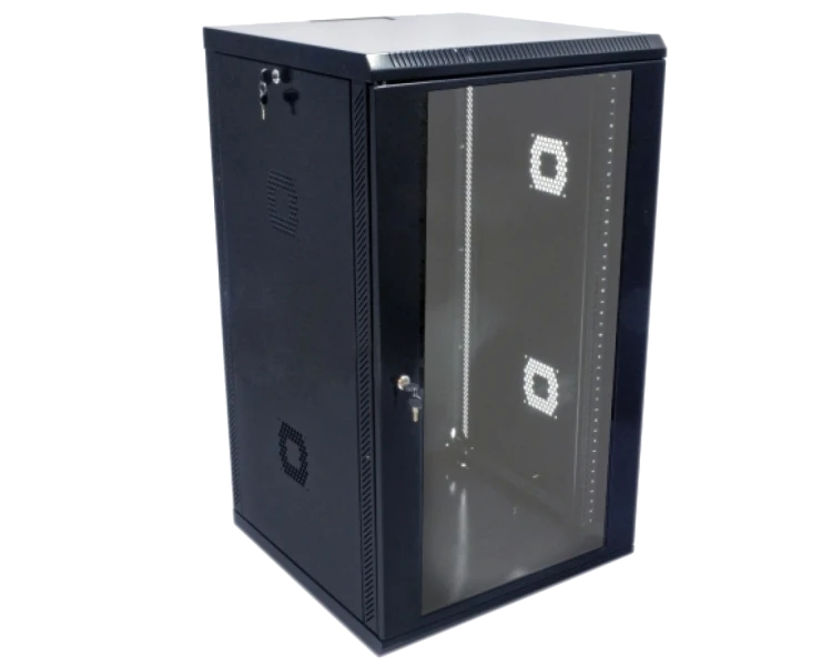 19" 21U 600х600х1040мм акрилове скло, чорна Шафа