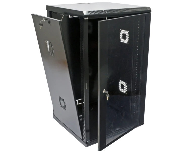 19" 21U 600х600х1040мм акрилове скло, чорна Шафа
