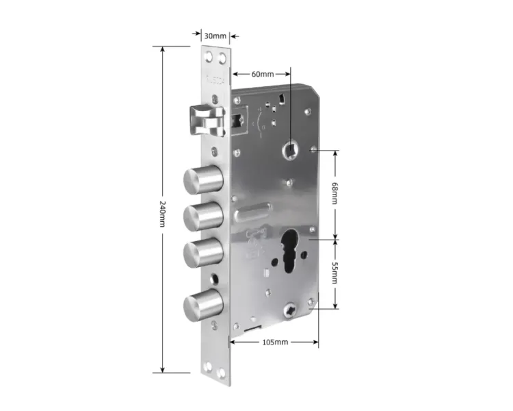SEVEN LOCK SL-7768BF (врізна частина 6068R) Біометричний замок