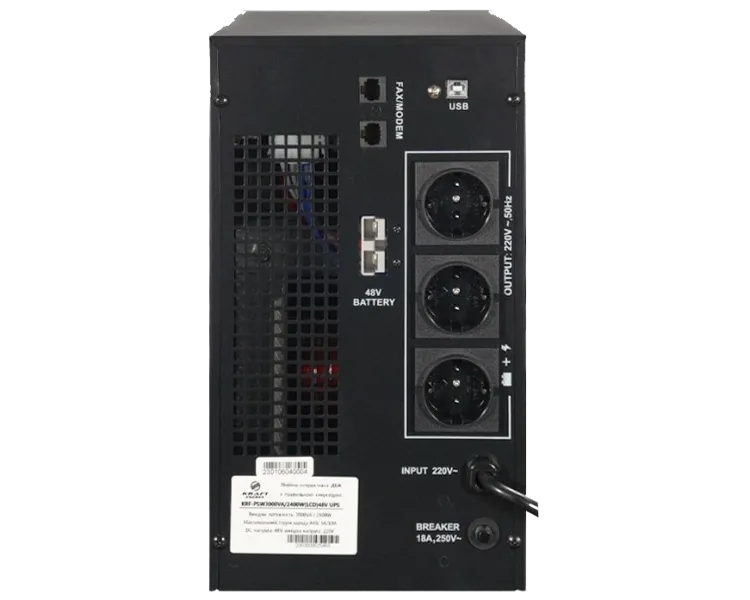 Kraft KRF-PSW3000VA/2400W(LCD)48V Інвертор з ДБЖ
