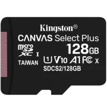 Kingston microSD 128GB C10 UHS-I R100MB/s + SD Карта пам'яті