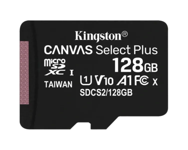 Kingston microSD 128GB C10 UHS-I R100MB/s + SD Карта пам'яті