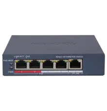 Hikvision DS-3E1105P-EI/V2 POE Комутатор 5 портів керований