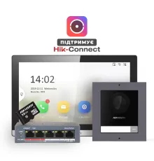 DS-KD8003-IME1(B)+DS-KH6350-TE1+HS-TF Комплект (накладна панель)