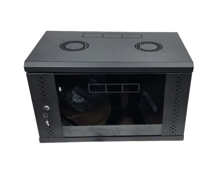 EServer 6U Шафа скло чорне