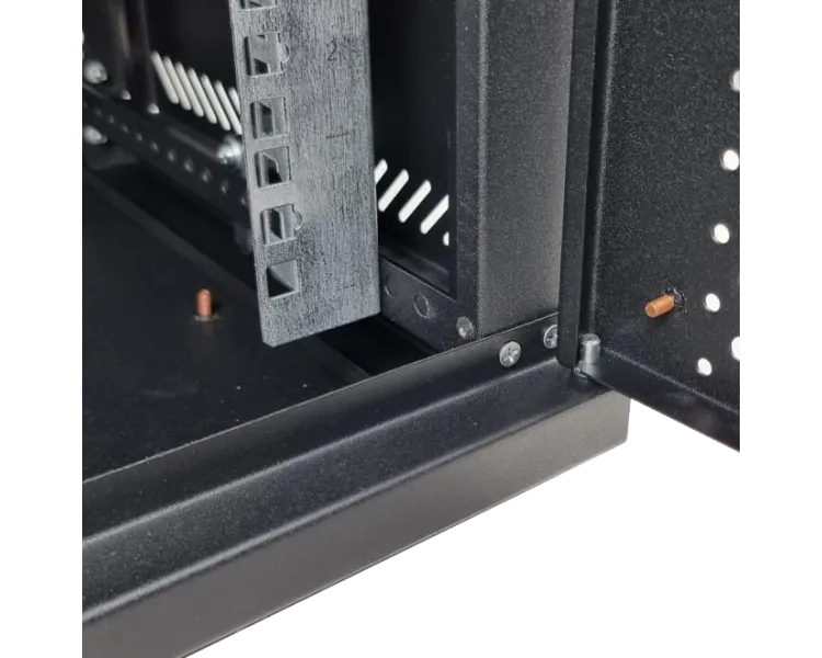 EServer 6U Шафа скло чорне
