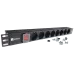 EServer 220В 19" 1U Подовжувач на 8 розеток