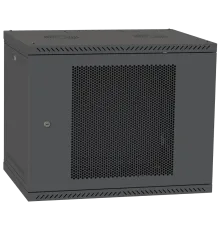 IPCOM 12U 600x450 Шафа телекомунікаційна двері перф(чорна)