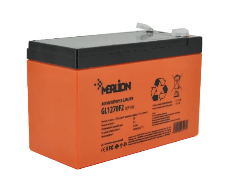 MERLION GL1270F2 7A•г 12В Свинцево-кислотна акумуляторна батарея