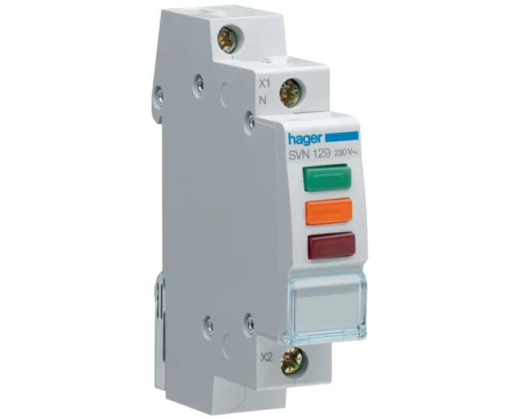 Hager SVN129 Індикатор потрійний LED 230В