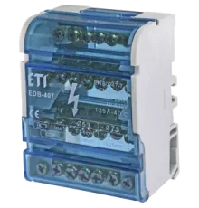 ЕТІ EDB-407 Блок розподільчий (4p, 3L+PE/N) 125A 7 виходів