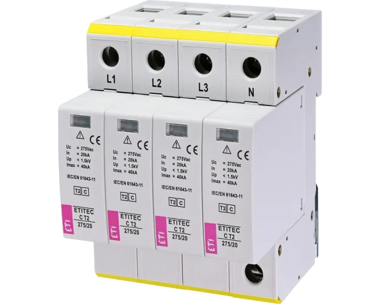 ETI TEC C T2 275/20 (4+0) 4p Обмежувач перенапруги