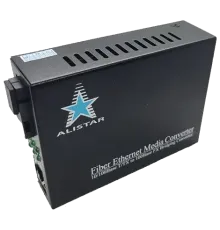 ALISTAR X5S 100M 10/100BASE-T RJ-45 - 100BASE-FX 1SM WDM SC 20KM TX1550/RX1310nm Медіаконвертор