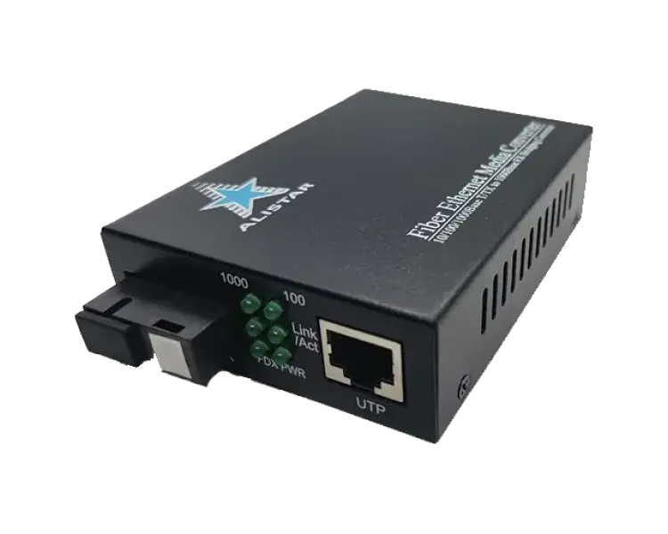 ALISTAR X3G 1G 10/100/1000BASE-T RJ-45 - 1000BASE-LX 1SM WDM SC 20KM TX1310/RX1550nm Медіаконвертор
