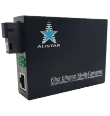 ALISTAR X3G 1G 10/100/1000BASE-T RJ-45 - 1000BASE-LX 1SM WDM SC 20KM TX1310/RX1550nm Медіаконвертор