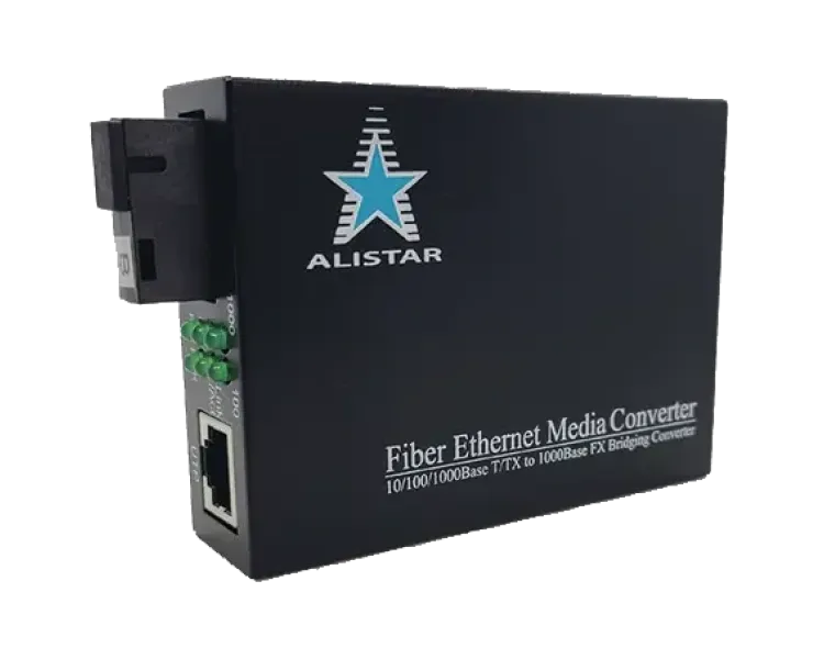 ALISTAR X3G 1G 10/100/1000BASE-T RJ-45 - 1000BASE-LX 1SM WDM SC 20KM TX1310/RX1550nm Медіаконвертор