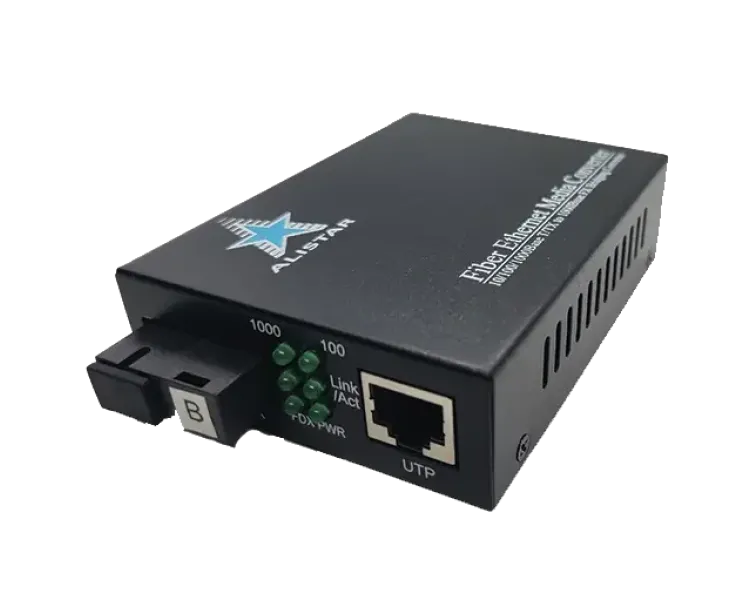 ALISTAR X5G 1G 10/100/1000BASE-T RJ-45 - 1000BASE-LX 1SM WDM SC 20KM TX1550/RX1310nm Медіаконвертор