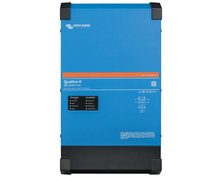VictronEnergy Quattro-II 48/5000/70-50/50 однофазний чиста синусоїда Інвертор