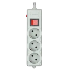 Gembird SPG3-G-6G-PRO Мережевий фільтр 1.8 м кабель 3 розеток