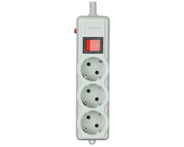 Gembird SPG3-G-6G-PRO Мережевий фільтр 1.8 м кабель 3 розеток
