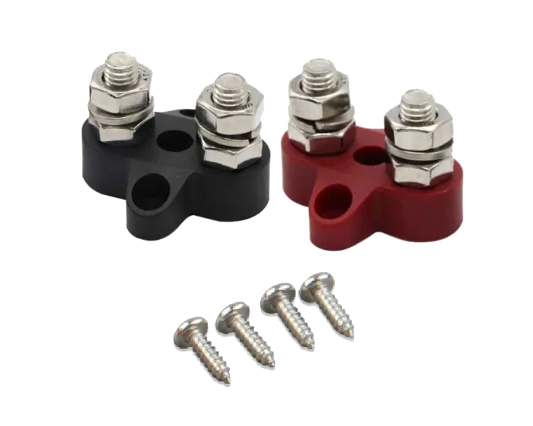 Victron Energy Dual Terminal Stud M8-linked set (1 red/1 black) Подвійний набір клем M8