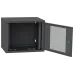 IPCOM 12U 600x600 Шафа телекомунікаційна двері перфорація (чорна)