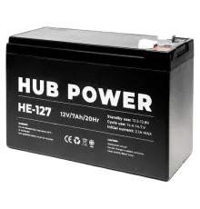 Hub Power НЕ-127 7А•г 12В Свинцево-кислотна акумуляторна батарея