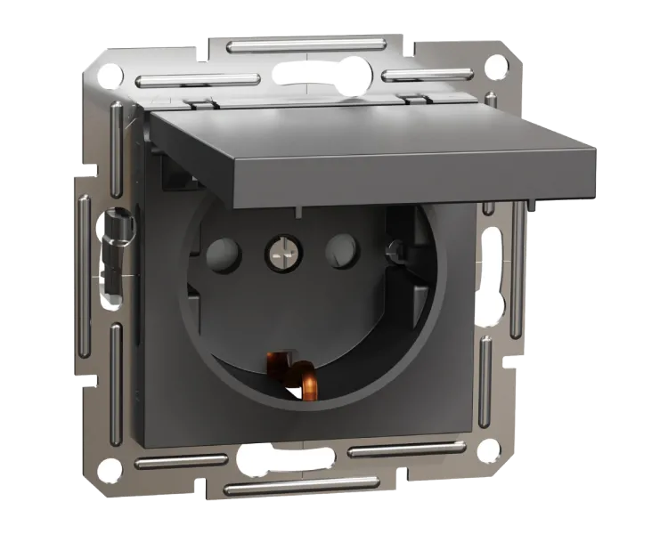 Schneider Electric Asfora EPH3100171 Розетка антрацит