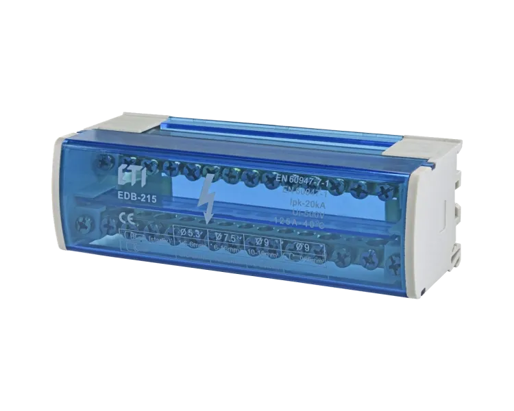 ЕТІ EDB-215 Блок розподільчий 2p, L+PE/N, 125A (15 виходів)