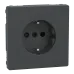 Schneider Electric Merten System Design MTN2300-6034 РОЗЕТКА з/к і шторкою АНТРАЦИТ