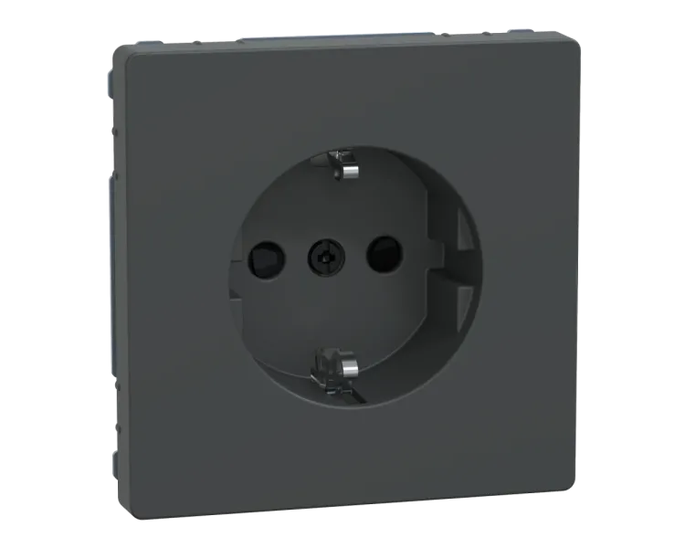 Schneider Electric Merten System Design MTN2300-6034 РОЗЕТКА з/к і шторкою АНТРАЦИТ