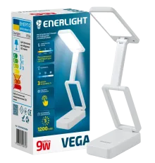 ENERLIGHT VEGA 9Вт 3000-6000K Світильник настільний світлодіодний з акумулятором