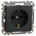 Schneider Electric Sedna Design & Elements SDD114022 Розетка з заземленням та зі шторками Чорний Sedna Design